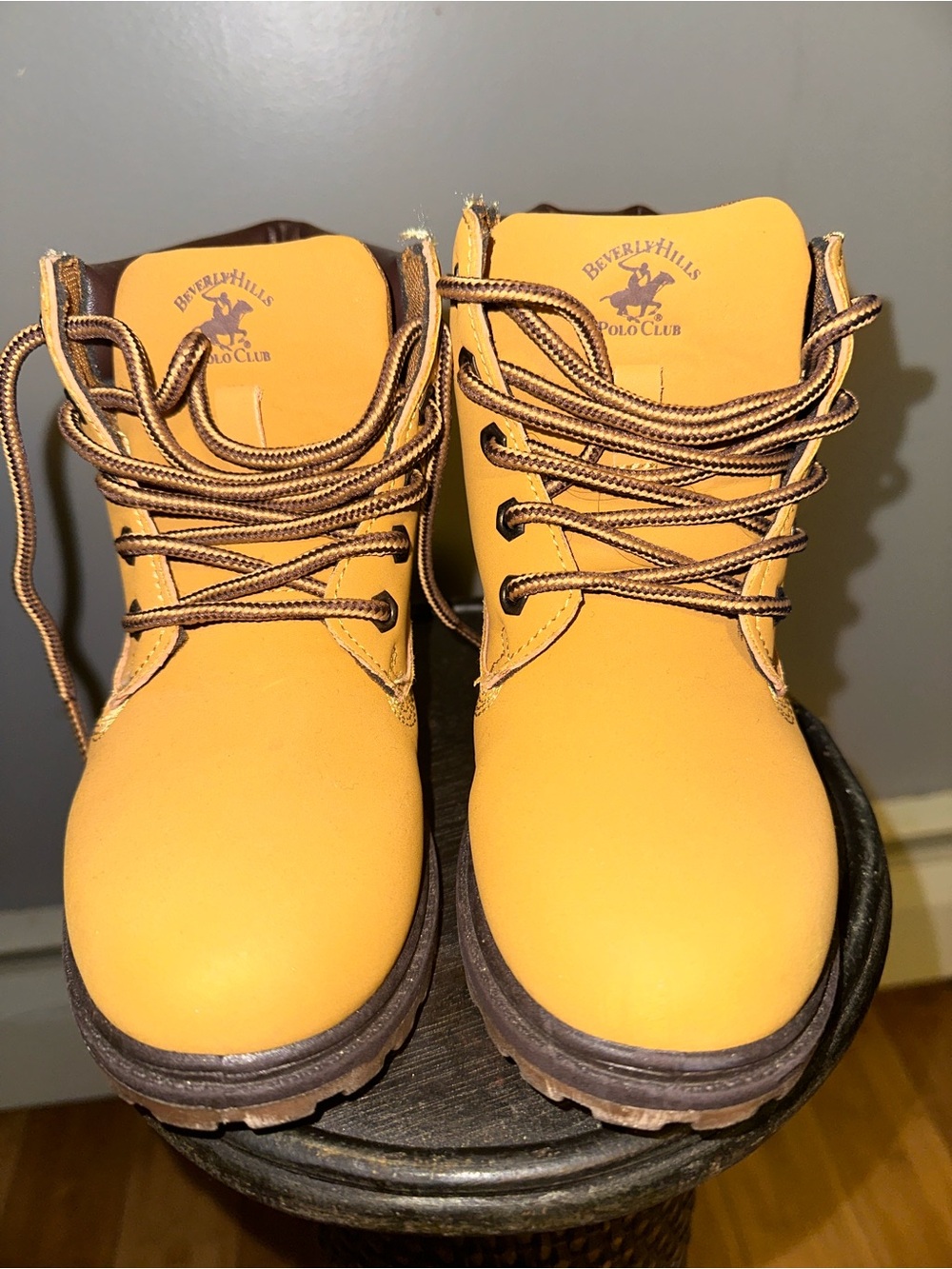 Beverly Hills Polo Club Kids' Wheat-Tan Lace-Up Boots
